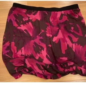 LOFT Pink Black Bubble Skirt Women’s Large Lightweight Soft